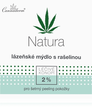 Cannaderm Natura Lázeňské mýdlo s rašelinovým extraktem čisticí bahenní mýdlo s konopným olejem