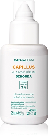 Cannaderm Capillus Seborea Sérum na vlasy aktívne sérum pre suchú pokožku hlavy so sklonom k svrbeniu