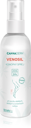 Cannaderm Venosil konopný sprej sprej na nohy s aktívnou konopou