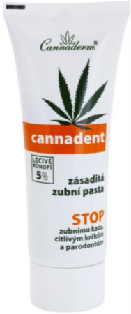 Cannaderm Cannadent Alkalická zubná pasta bylinková zubná pasta s konopným olejom
