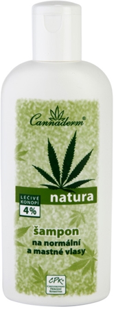 Cannaderm Natura Shampoo for Normal and Oily Hair šampūnas su kanapių aliejumi