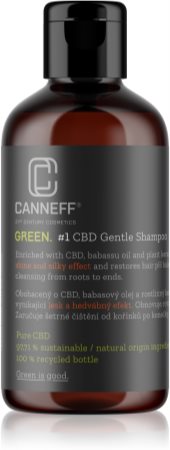 Canneff Green CBD Gentle Shampoo восстанавливающий шампунь для придания блеска и мягкости волосам