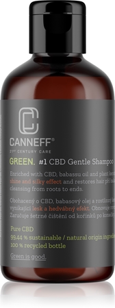 Canneff Green CBD Gentle Shampoo Regenerating Shampoo for shiny and soft hair