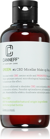 Canneff Green CBD Micellar Make-up Remover čisticí a odličovací micelární voda