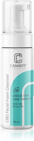 Canneff Balance CBD Facial Foam Cleanser mousse nettoyante hydratante à l'huile de chanvre