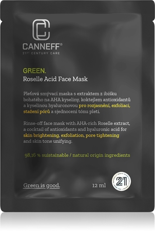 Canneff Green Roselle Acid Face Mask exfoliační maska s AHA kyselinami