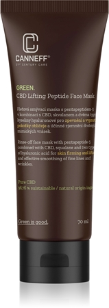 Canneff Green CBD Lifting Peptide Face Mask kohottava ja kiinteyttävä naamio sisältää peptidejä