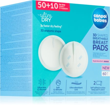 Canpol babies Breast Pads Standard 50+10 Ks jednorázové vložky do podprsenky