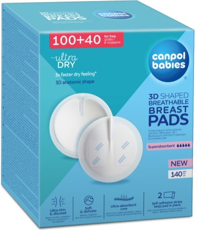 Canpol babies Breast Pads Standard 100+ 40 Ks egyszer használatos melltartóbetétek