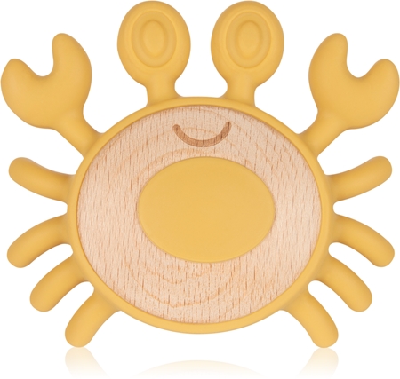 canpol babies Teethers Wood-Silicone Crab прорізувач