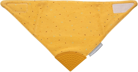 Canpol babies Cloth Bib with Teether ruokalappu mukana purulelu