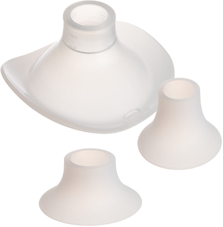 Canpol babies Replacement Silicone Parts for Breast Pumps Flanges & Inserts Set (24/21/19mm) náhradní silikonový trychtýř a vložky k odsávačce mateřského mléka