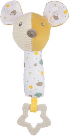 canpol babies Mouse kuscheliges Quietschspielzeug mit Beißring