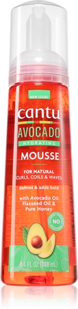 CANTU Avocado Styling Mousse stylingový gel pro vlnité a kudrnaté vlasy