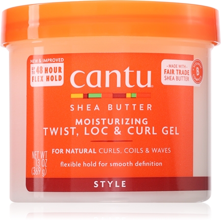 CANTU Shea Butter Moisturizing Twist, Loc & Curl Gel Styling Cream for definition and shape