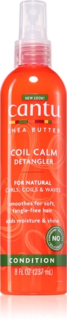 CANTU Shea Butter Detangler sprej pro snadné rozčesání vlasů pro vlnité a kudrnaté vlasy