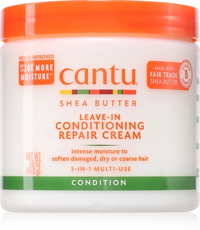 CANTU Shea Butter Leav-In Cond Cream après-shampoing sans rinçage pour cheveux abîmés