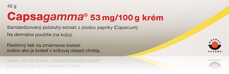 Capsagamma Capsagamma 53mg/100mg dermálny krém