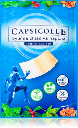 Capsicolle Bylinná náplast chladivá náplast na svaly, klouby a vazy
