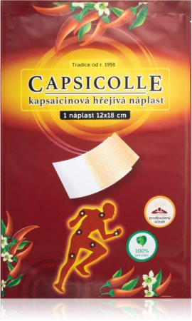 Capsicolle Capsaicin patch 12 × 18 cm parche con efecto calor con un efecto reforzado contra el dolor