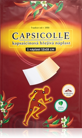 Capsicolle Kapsaicinová náplast 12 × 18 cm hřejivá náplast se zesíleným účinkem proti bolesti