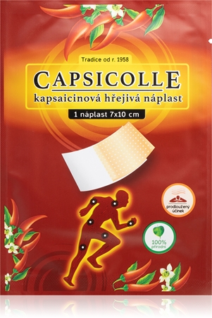 Capsicolle Kapsaicinová náplast 7 × 10 cm hřejivá náplast se zesíleným účinkem proti bolesti