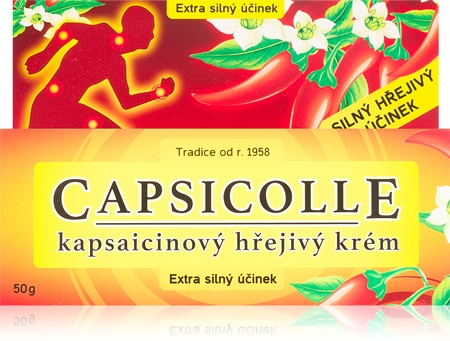 Capsicolle Capsaicin cream hřejivý krém se zesíleným účinkem na unavené svaly a klouby