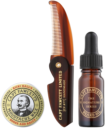 Captain Fawcett Ricki Hall´s Booze & Baccy Grooming Kit coffret para barba para homens