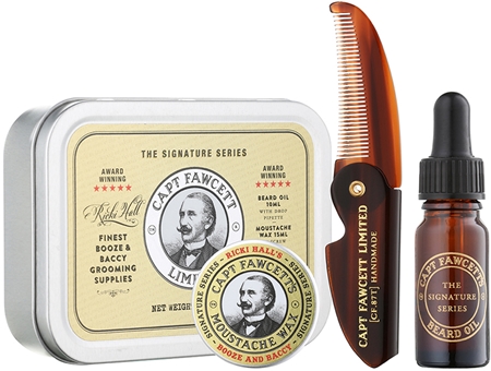 Captain Fawcett Ricki Hall´s Booze & Baccy Grooming Kit coffret para barba para homens