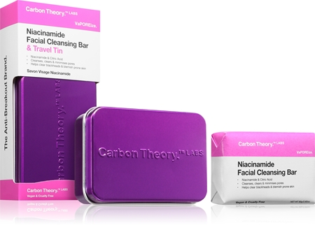 Carbon Theory Vaporeize Facial Cleansing Bar Cleaning Soap for Face with niacinamide