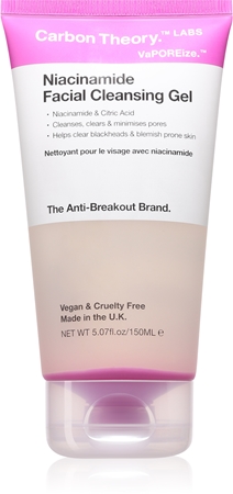 Carbon Theory Vaporeize Niacinamide Cleansing Gel Deep Cleansing Gel with niacinamide