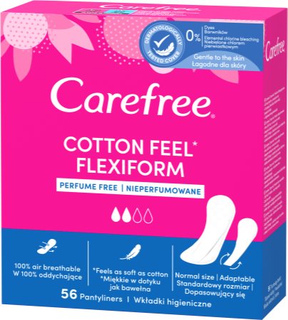 Carefree Cotton Flexiform Slipeinlagen Nicht parfümiert