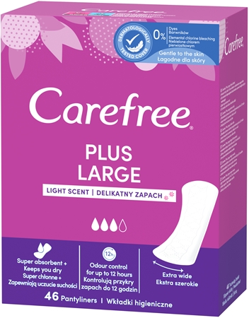 Carefree Plus Large Light Scent tisztasági betétek
