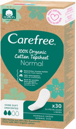 Fiel salario tarjeta Carefree Organic Cotton Normal toallitas íntimas | notino.es