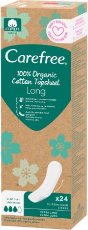 Carefree Organic Cotton Long toallitas íntimas