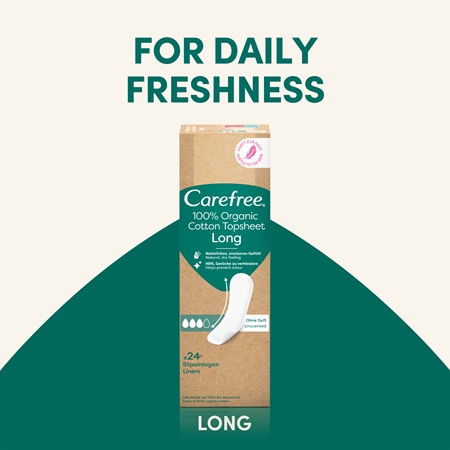 Carefree Organic Cotton Long wkładki higieniczne
