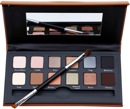 Značka Cargo Vintage Escape paleta očních stínů se štětečkem