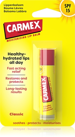 Carmex Classic bálsamo hidratante para lábios em stick SPF 15