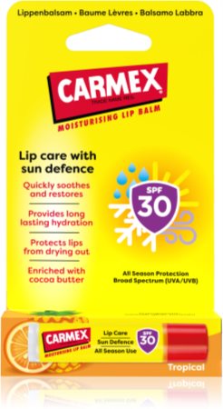 Carmex Tropical Sun Defense zaščitni balzam za ustnice SPF 30