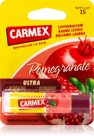 Carmex Pomegranate bálsamo hidratante para lábios em stick SPF 15