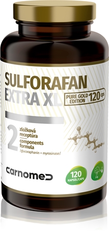 CarnoMed Sulforafan Extra XL Pure gold kapsle pro správné fungování organismu