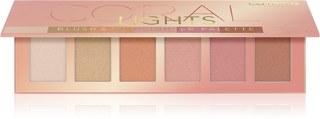 Catrice Coral Lights paletka rozjasňovačů a tvářenek