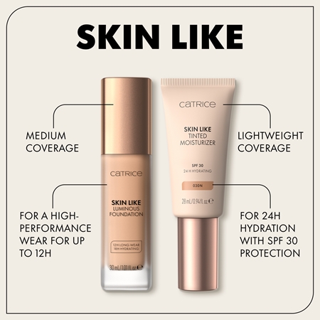 Catrice Skin Like Luminous Foundation υγρό μεικ απ για φωτεινότητα με ενυδατικό αποτέλεσμα