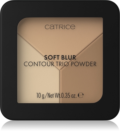 Catrice Soft Blur Contour Trio Powder kontūravimo priemonių paletė , matinio efekto