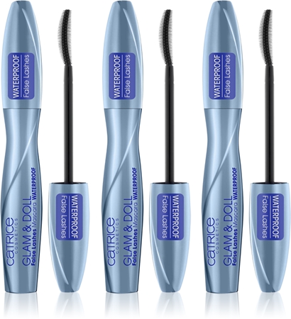 Catrice Glam & Doll Volume Mascara voděodolná řasenka výhodné balení 3 x 10 ml