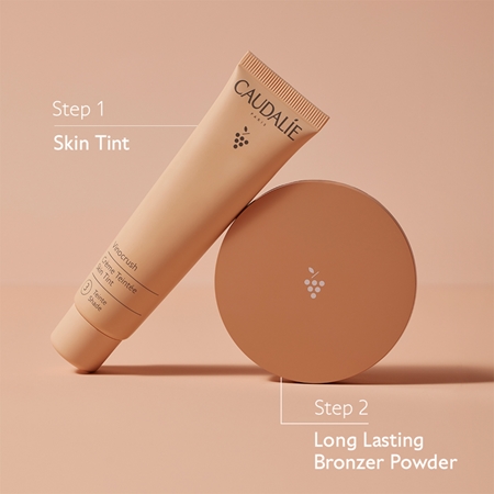 Caudalie Vinocrush Longlasting Bronzer Powder dlouhotrvající kompaktní make-up pro rozjasnění pleti