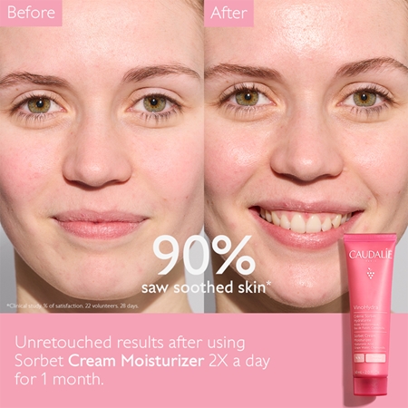 Caudalie VinoHydra Sorbet Cream Moisturizer Återfuktande - gel-kräm för känslig hud