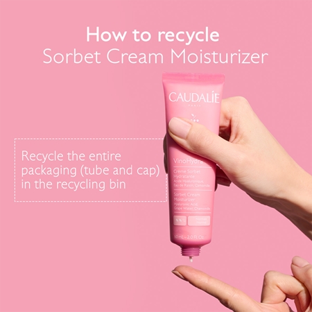 Caudalie VinoHydra Sorbet Cream Moisturizer Återfuktande - gel-kräm för känslig hud