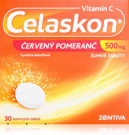 Celaskon Celaskon 500mg červený pomeranč šumivé tablety na podporu imunity, působí proti zánětu a zkracuje dobu hojení