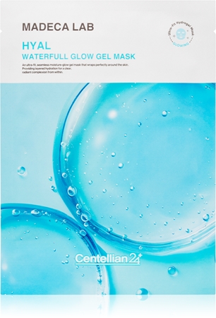 Centellian24 Madeca Lab Hyal Waterfull Glow Gel Mask Feuchtigkeitsspendende Tuchmaske mit kühlender Wirkung